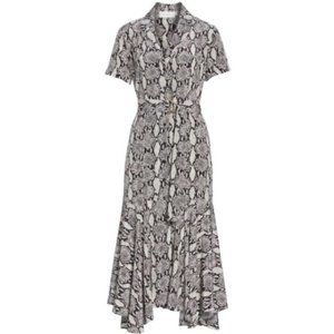 A.L.C. Clarkson Snake Print Silk Dress